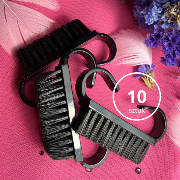 Szczoteczka do manicure CZARNA zestaw 10 szt.